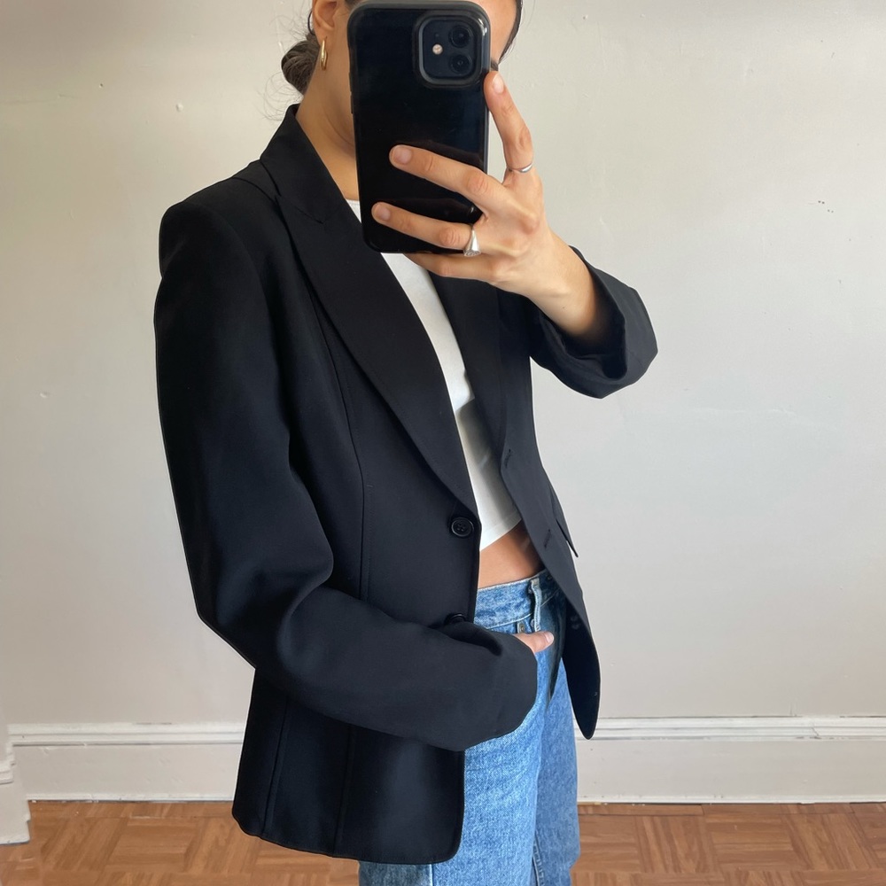 Vintage Black Blazer Size 4P